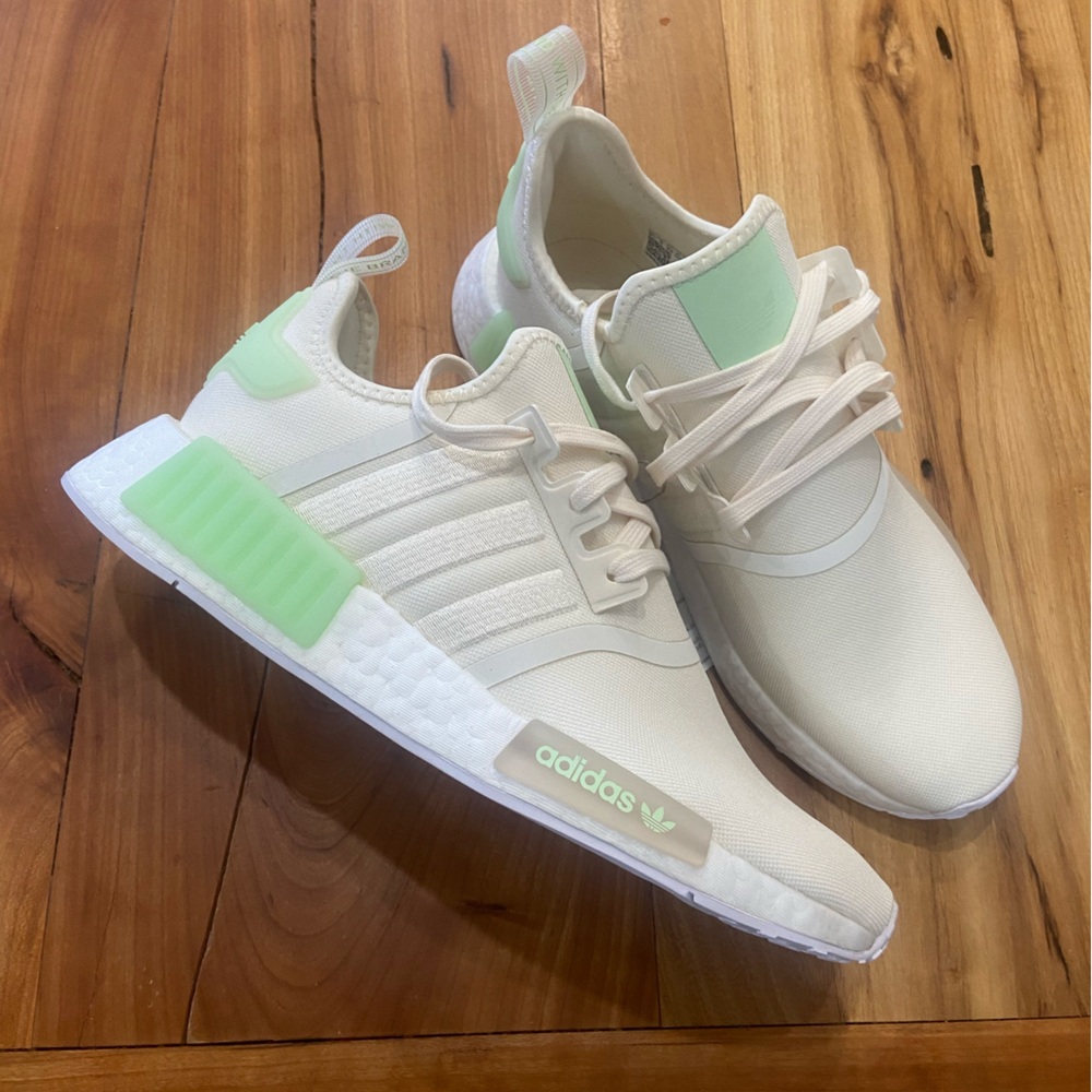 Adidas NMD R_1 Creamy White and Green